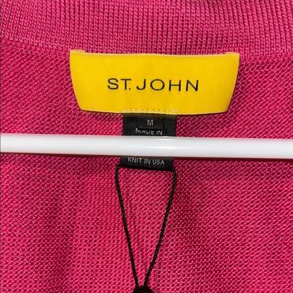NWT St. John Fuchsia Knit Tank Top women’s size Medium - Picture 2 of 9